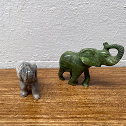 Assorted Vintage Carved Stone Elephants
