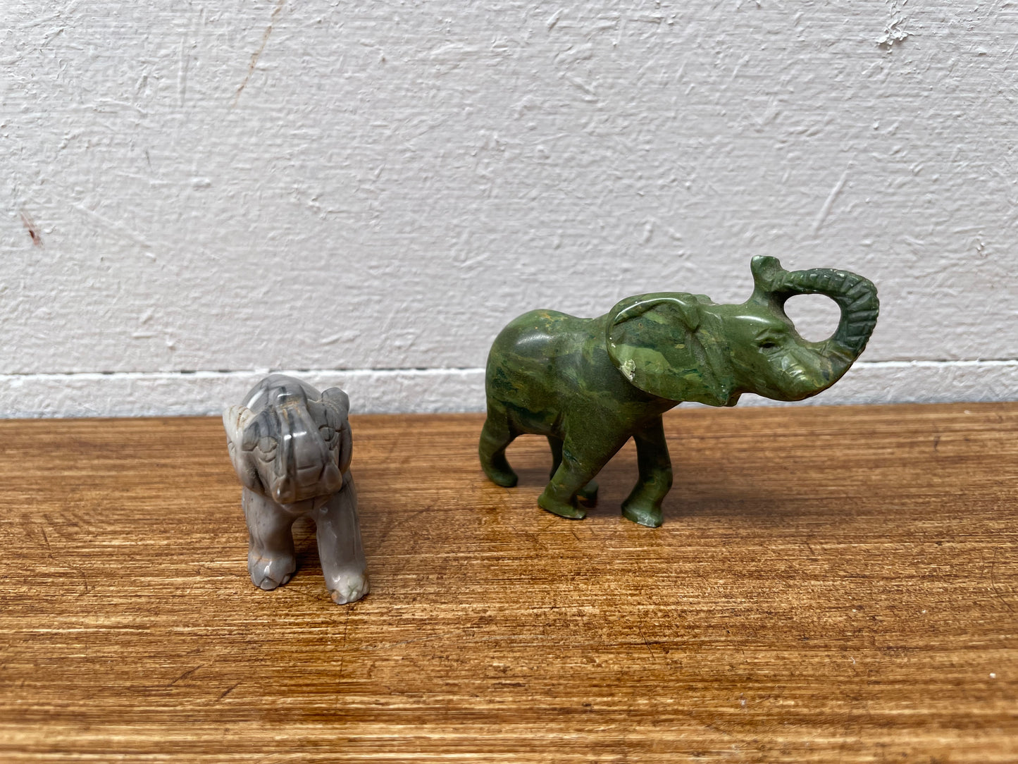 Assorted Vintage Carved Stone Elephants
