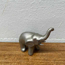 Vintage Pewter Elephant Statue