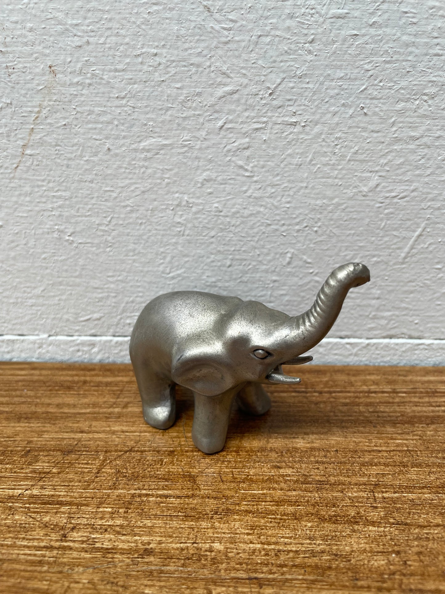 Vintage Pewter Elephant Statue