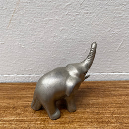 Vintage Pewter Elephant Statue