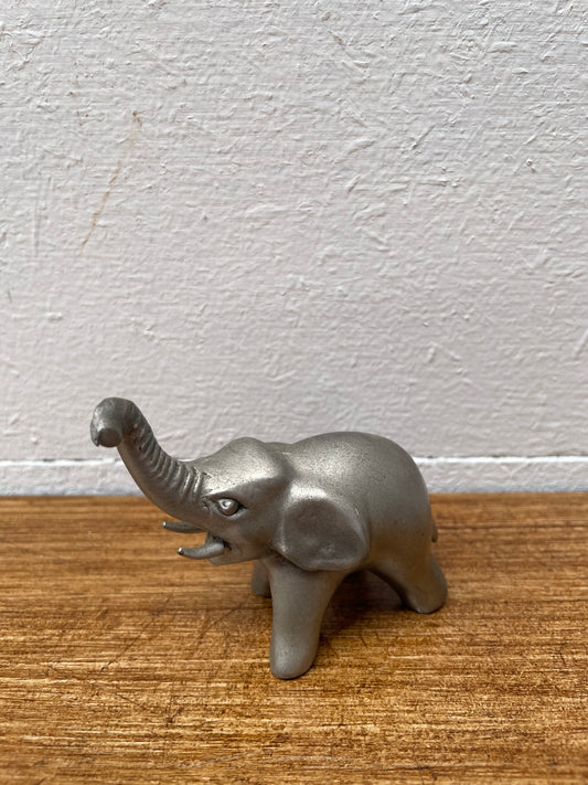 Vintage Pewter Elephant Statue