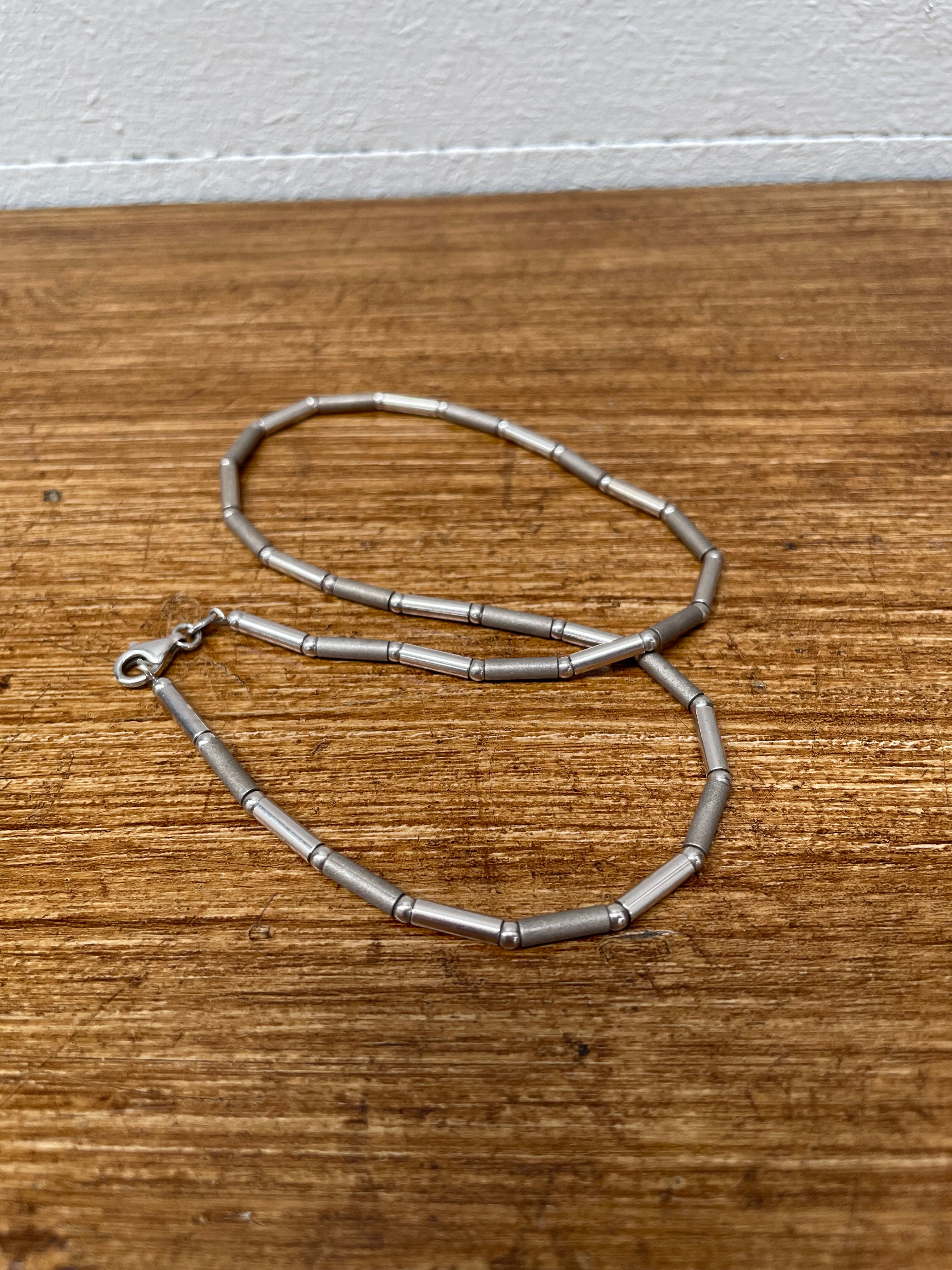 Mid Century Modern Choker Necklace Danish Silver