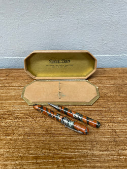 Rare Peter Pan Art Deco Pen & Pencil in Case | Antique & Vintage | Moonee Ponds Antiques | Australia Wide Delivery