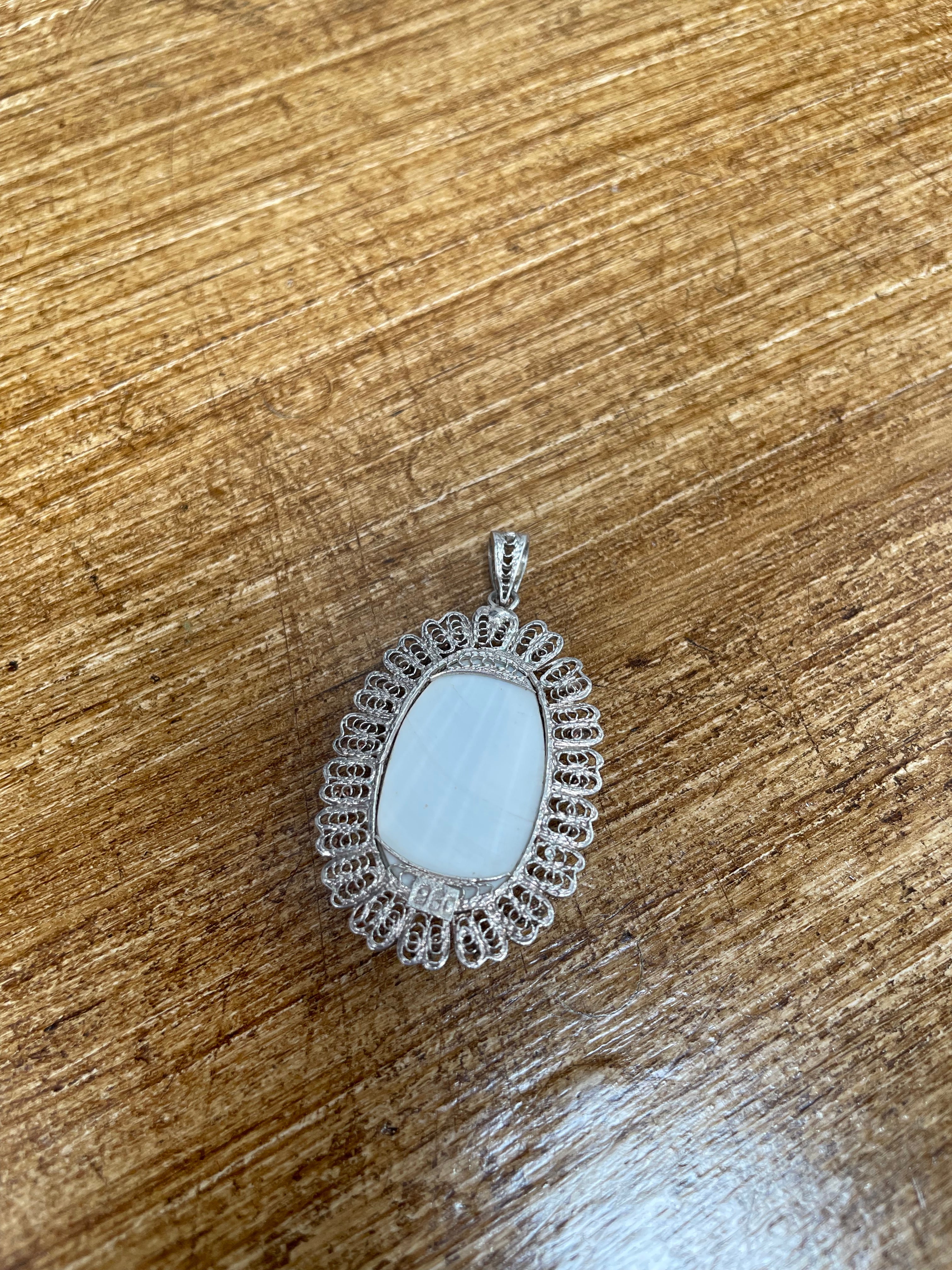 Silver Mabe Pearl Pendant | Antique & Vintage | Moonee Ponds Antiques | Australia Wide Delivery