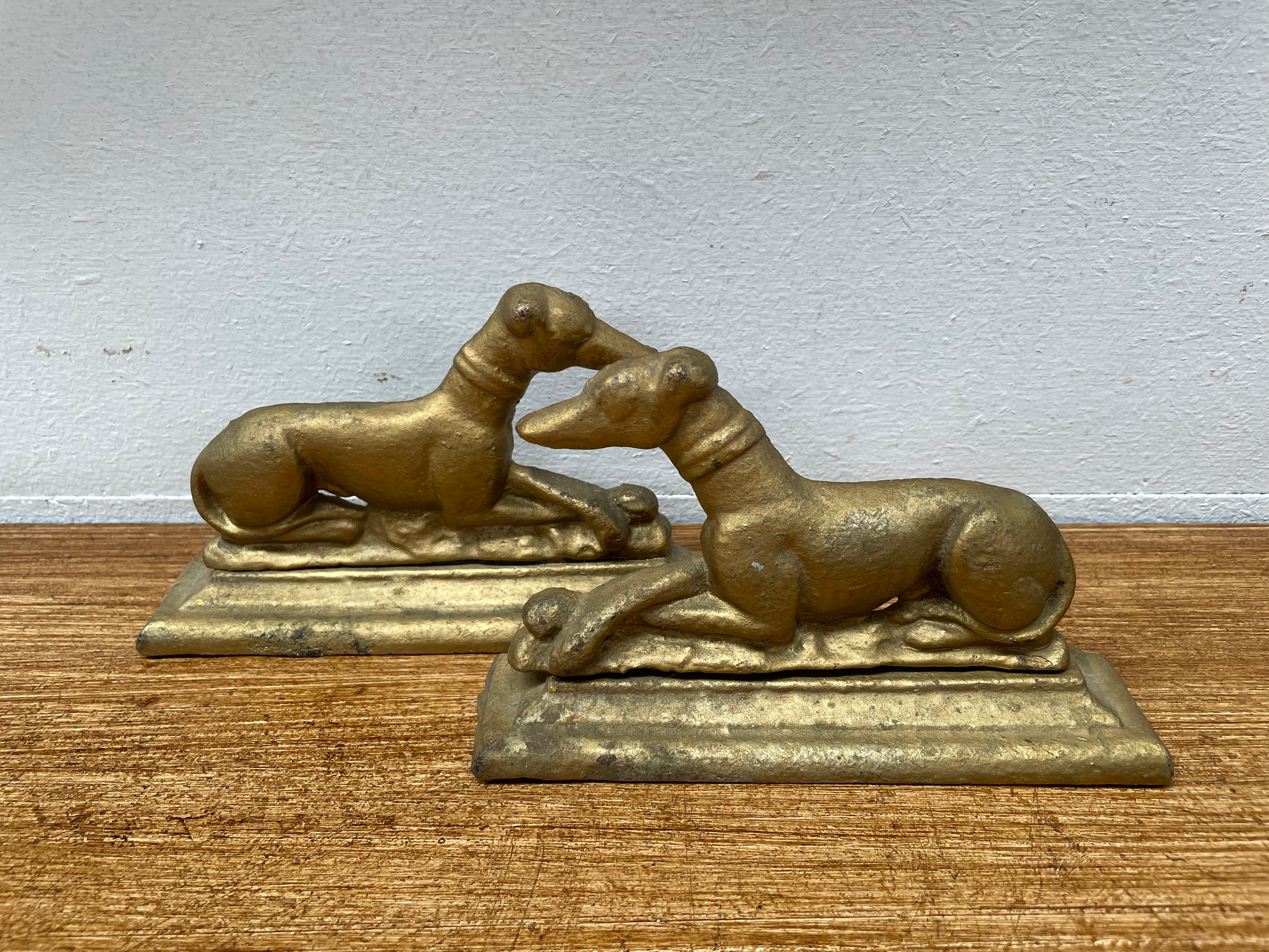 Antique Pair of Greyhound Bookends | Antique & Vintage | Moonee Ponds Antiques | Australia Wide Delivery