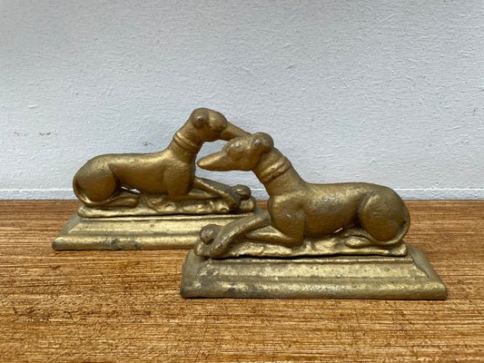 Antique Pair of Greyhound Bookends