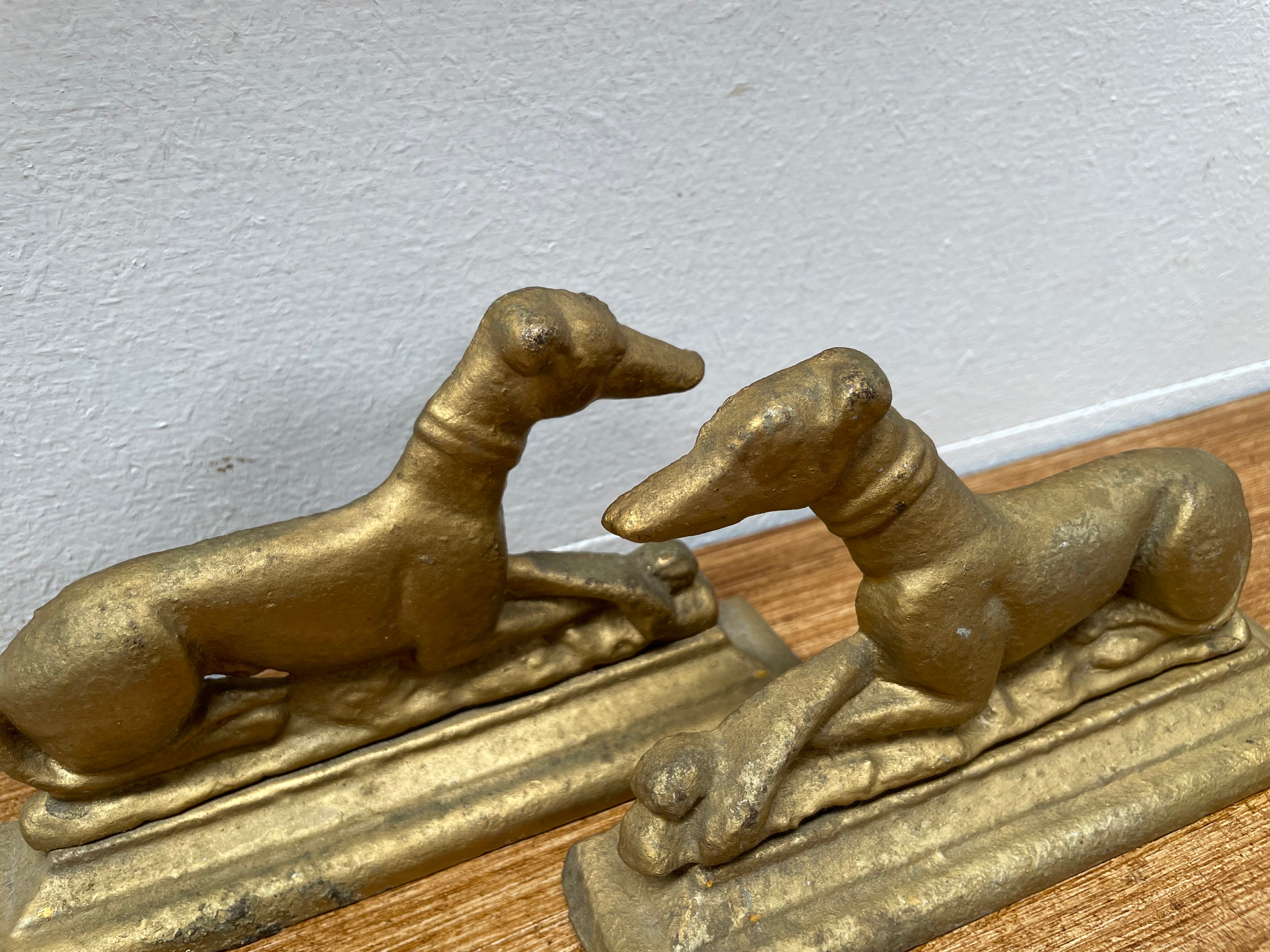 Antique Pair of Greyhound Bookends | Antique & Vintage | Moonee Ponds Antiques | Australia Wide Delivery