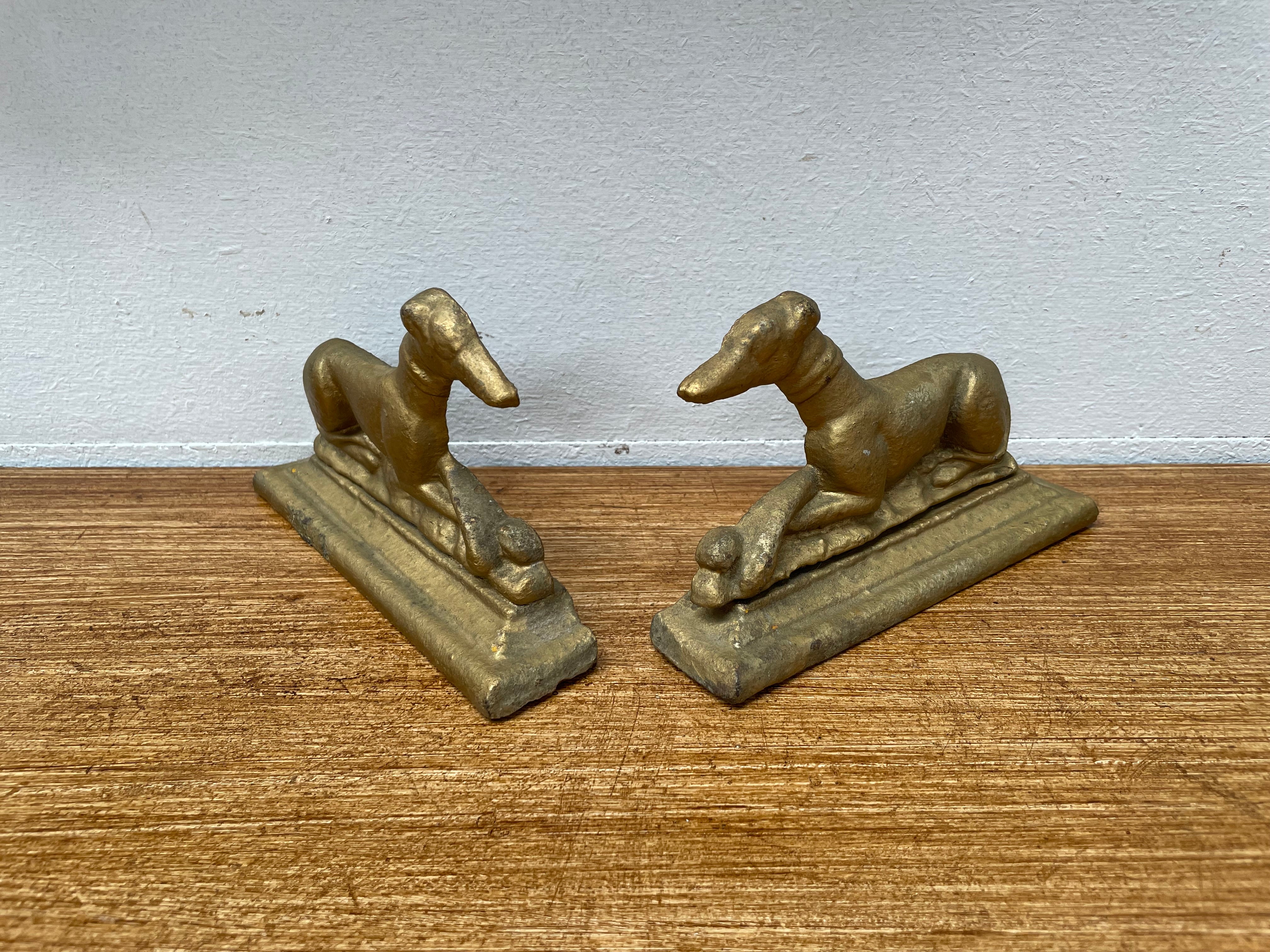 Antique Pair of Greyhound Bookends | Antique & Vintage | Moonee Ponds Antiques | Australia Wide Delivery