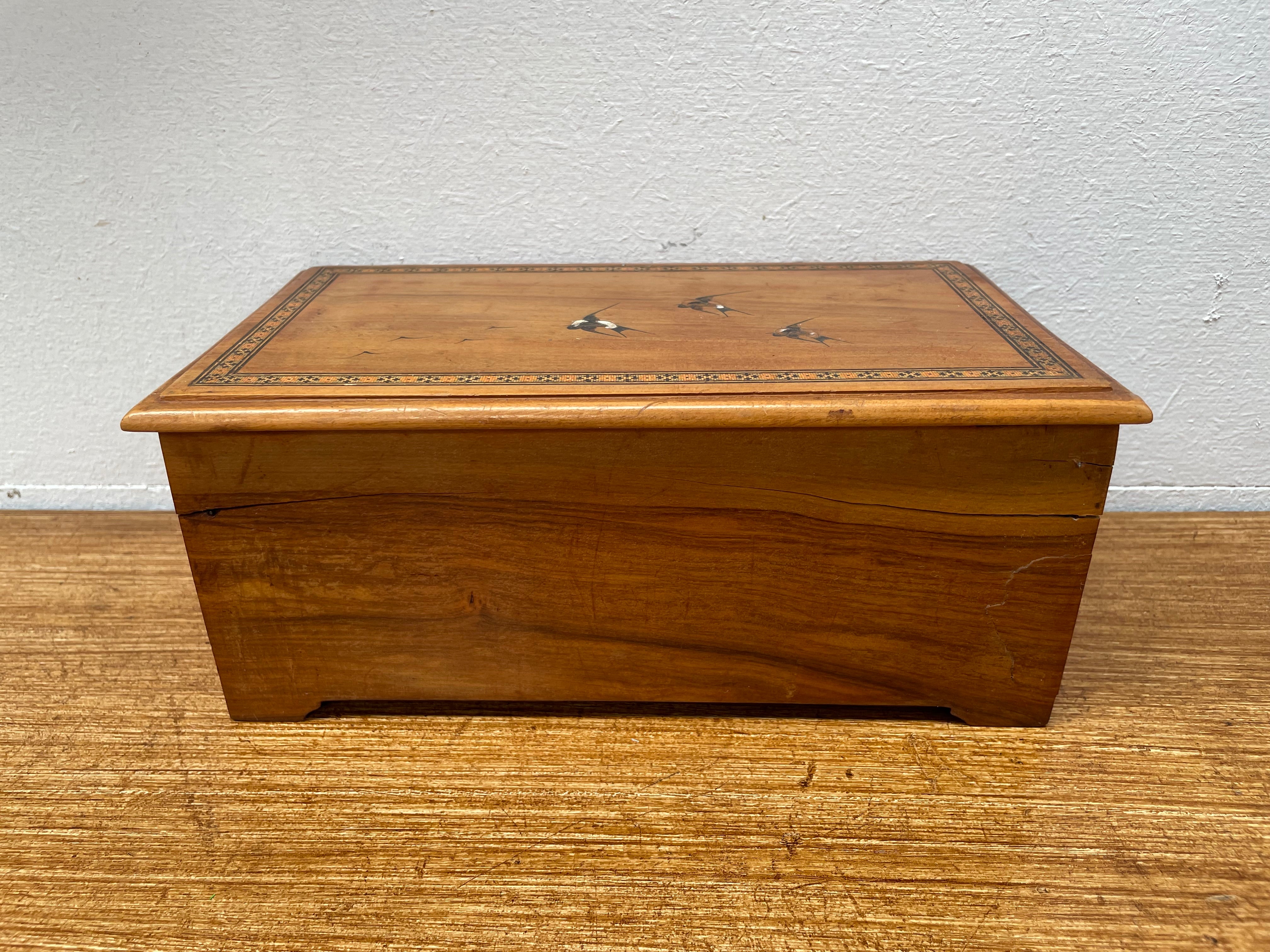Antique Inlaid Olive Wood Jewelry Box | Antique & Vintage | Moonee Ponds Antiques | Australia Wide Delivery