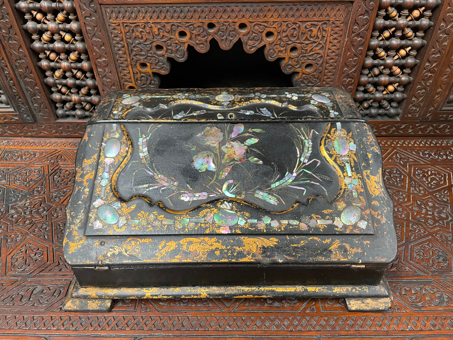 Papier Mache Writing Box/Slope Victorian