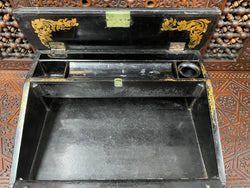 Papier Mache Writing Box/Slope Victorian | Antique & Vintage | Moonee Ponds Antiques | Australia Wide Delivery