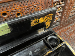 Papier Mache Writing Box/Slope Victorian | Antique & Vintage | Moonee Ponds Antiques | Australia Wide Delivery