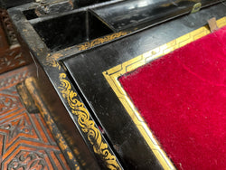 Papier Mache Writing Box/Slope Victorian | Antique & Vintage | Moonee Ponds Antiques | Australia Wide Delivery