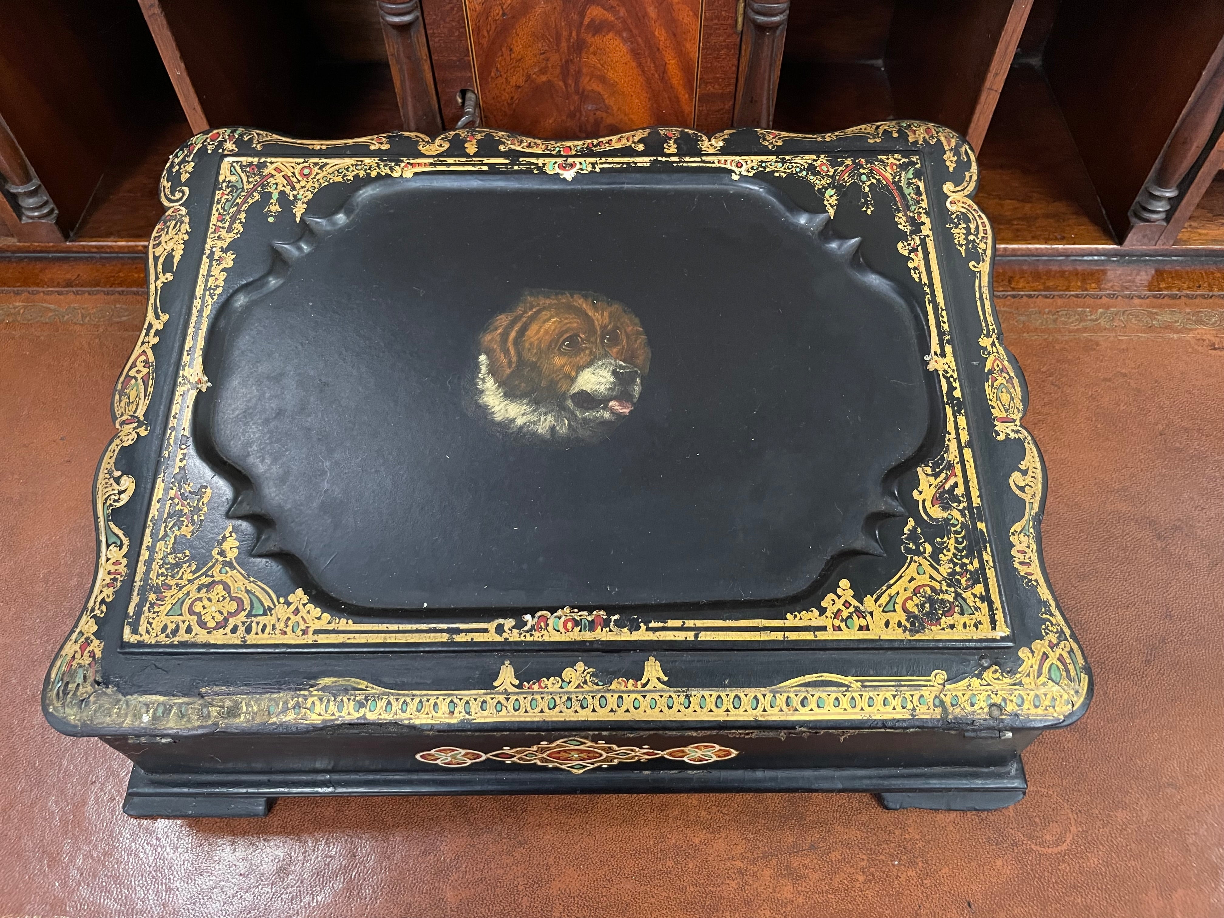 Victorian Papier Mache Writing Slope/Box | Antique & Vintage | Moonee Ponds Antiques | Australia Wide Delivery