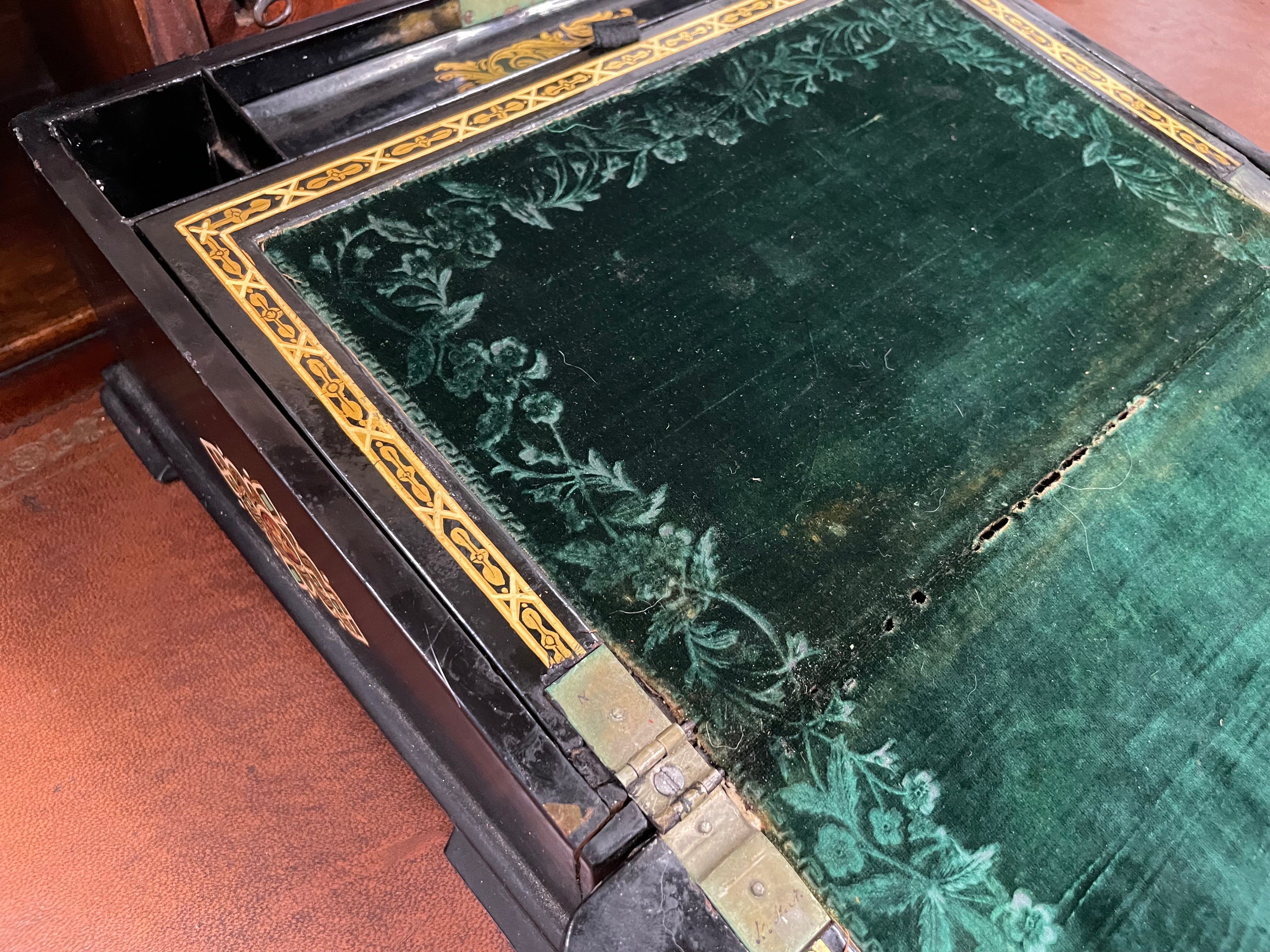 Victorian Papier Mache Writing Slope/Box | Antique & Vintage | Moonee Ponds Antiques | Australia Wide Delivery