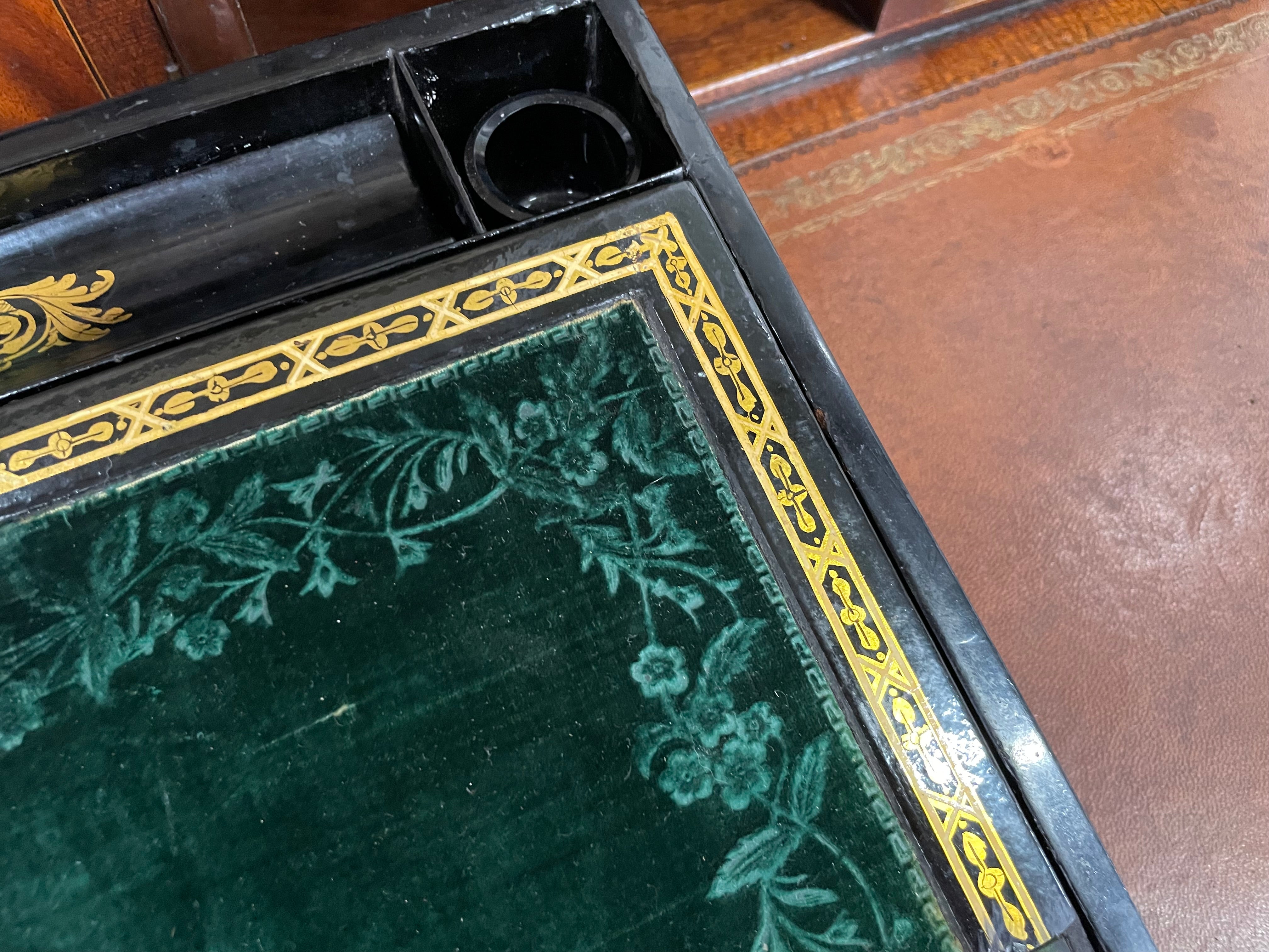 Victorian Papier Mache Writing Slope/Box