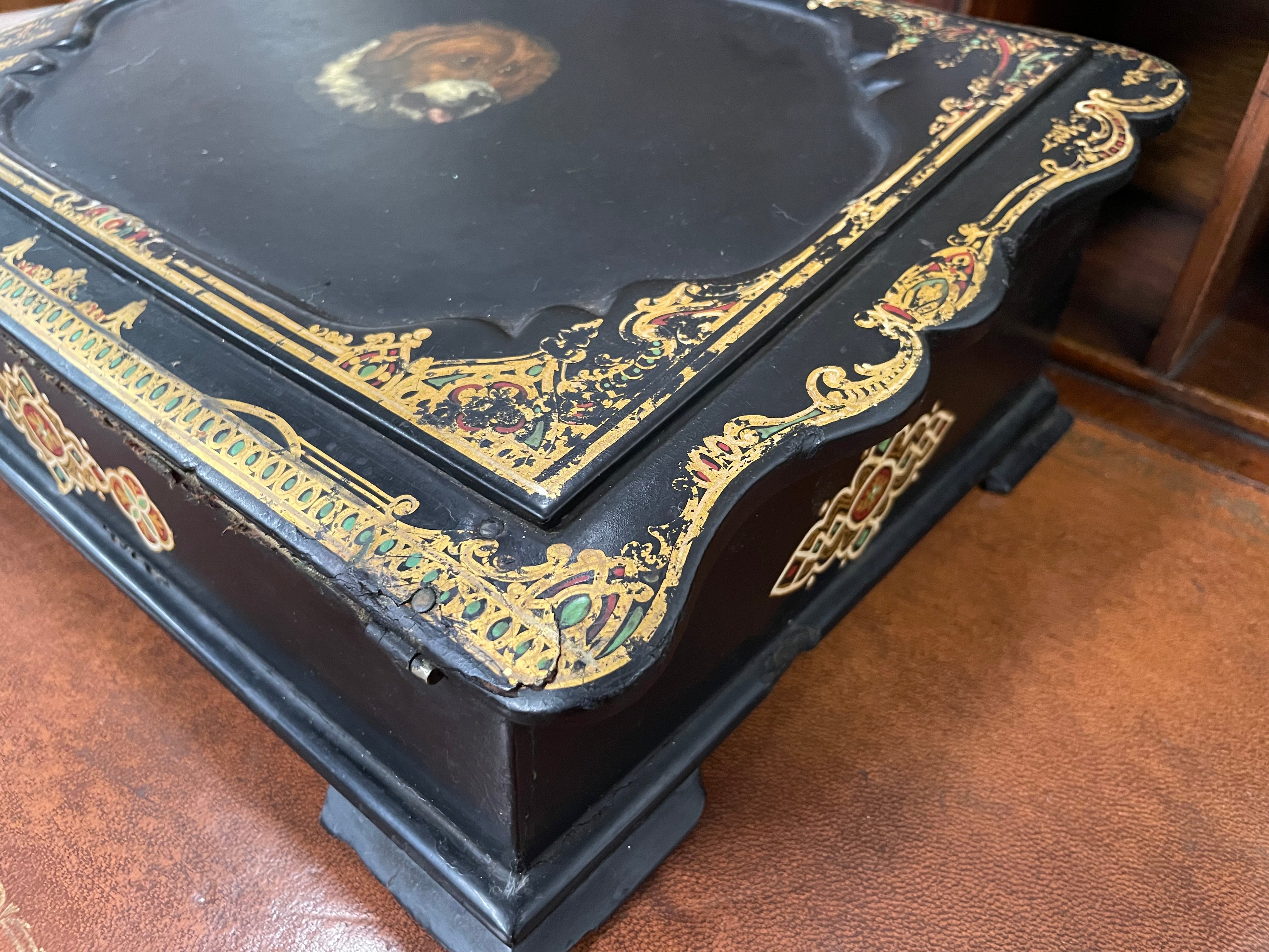 Victorian Papier Mache Writing Slope/Box | Antique & Vintage | Moonee Ponds Antiques | Australia Wide Delivery