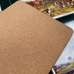 Set of Eight Vintage Hunting Scene Place Mats With Cork Back