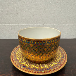 Vintage Hand Painted & Gilded Thai Benjarong Porcelain