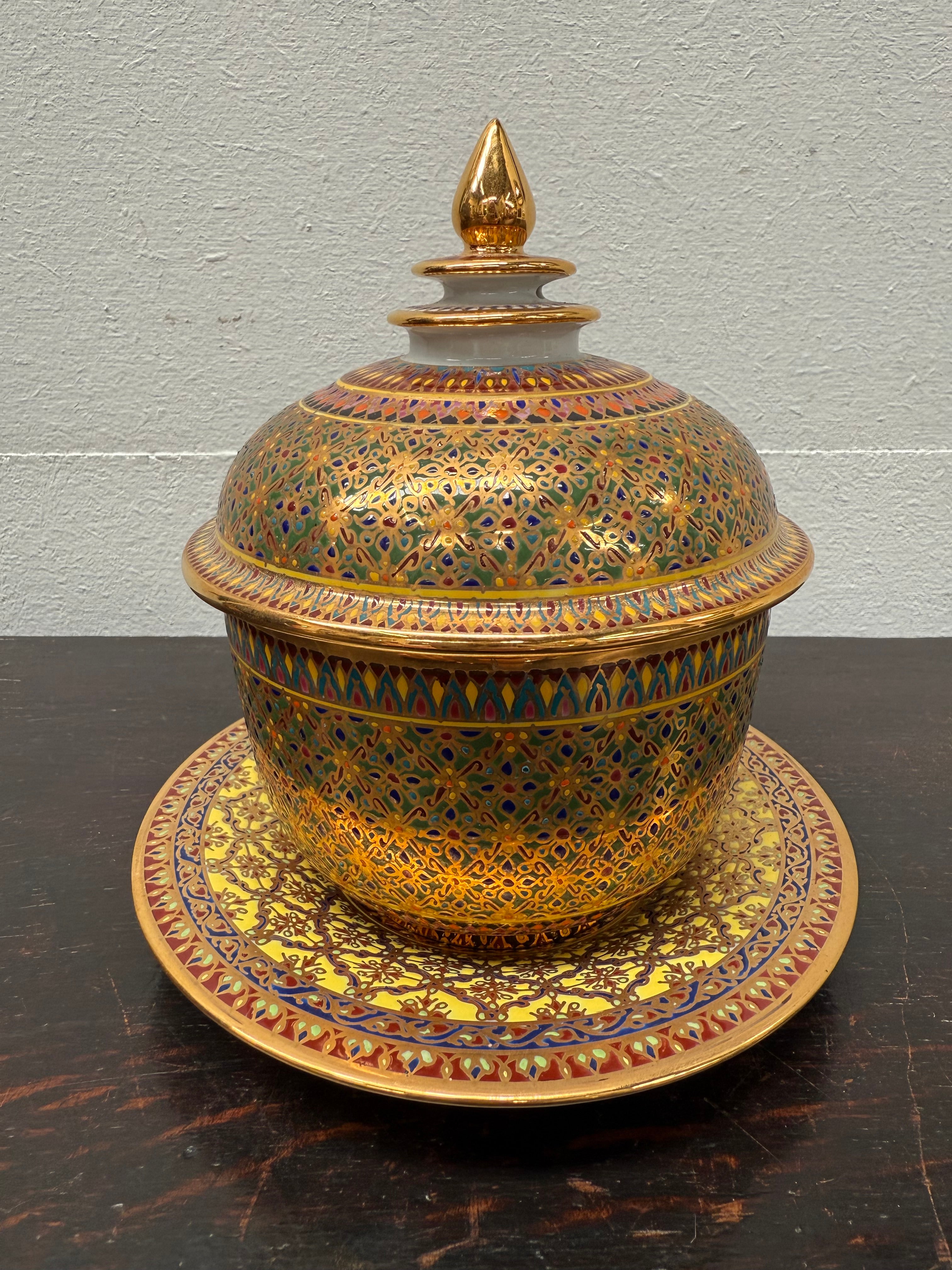 Vintage Hand Painted & Gilded Thai Benjarong Porcelain | Antique & Vintage | Moonee Ponds Antiques | Australia Wide Delivery
