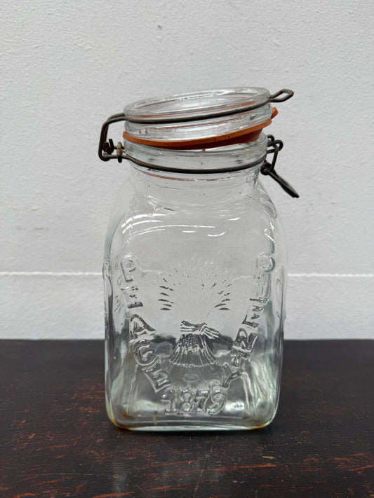 Vintage Granny's Glass Counter Jar