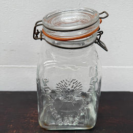 Vintage Granny's Glass Counter Jar