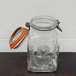 Vintage Granny's Glass Counter Jar