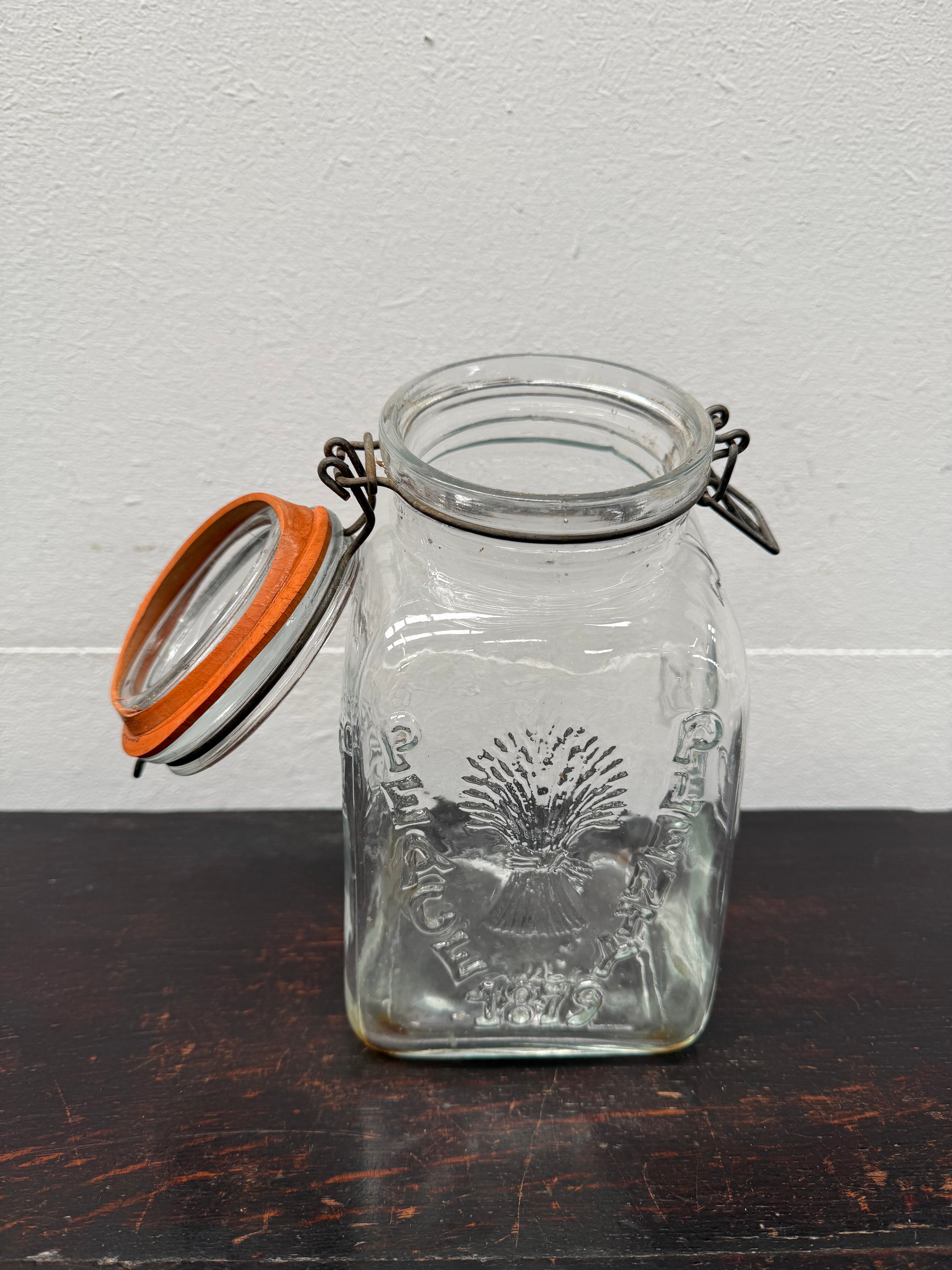 Vintage Granny's Glass Counter Jar