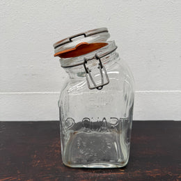 Vintage Granny's Glass Counter Jar