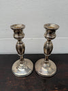 Pair Sterling Silver Birmingham Art Deco Style Candlesticks | Antique & Vintage | Moonee Ponds Antiques | Australia Wide Delivery