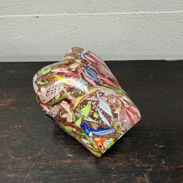 Heavy Quality Vintage Murano Auema Tutti Frutti Vase