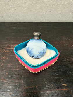 Superb Edwardian Silver Top Hand Painted Perfume Bottle | Antique & Vintage | Moonee Ponds Antiques | Australia Wide Delivery