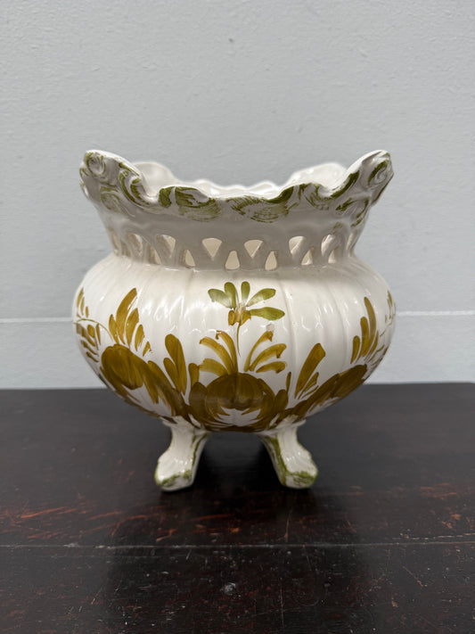 Vintage Hand Painted Majolica Jardinere