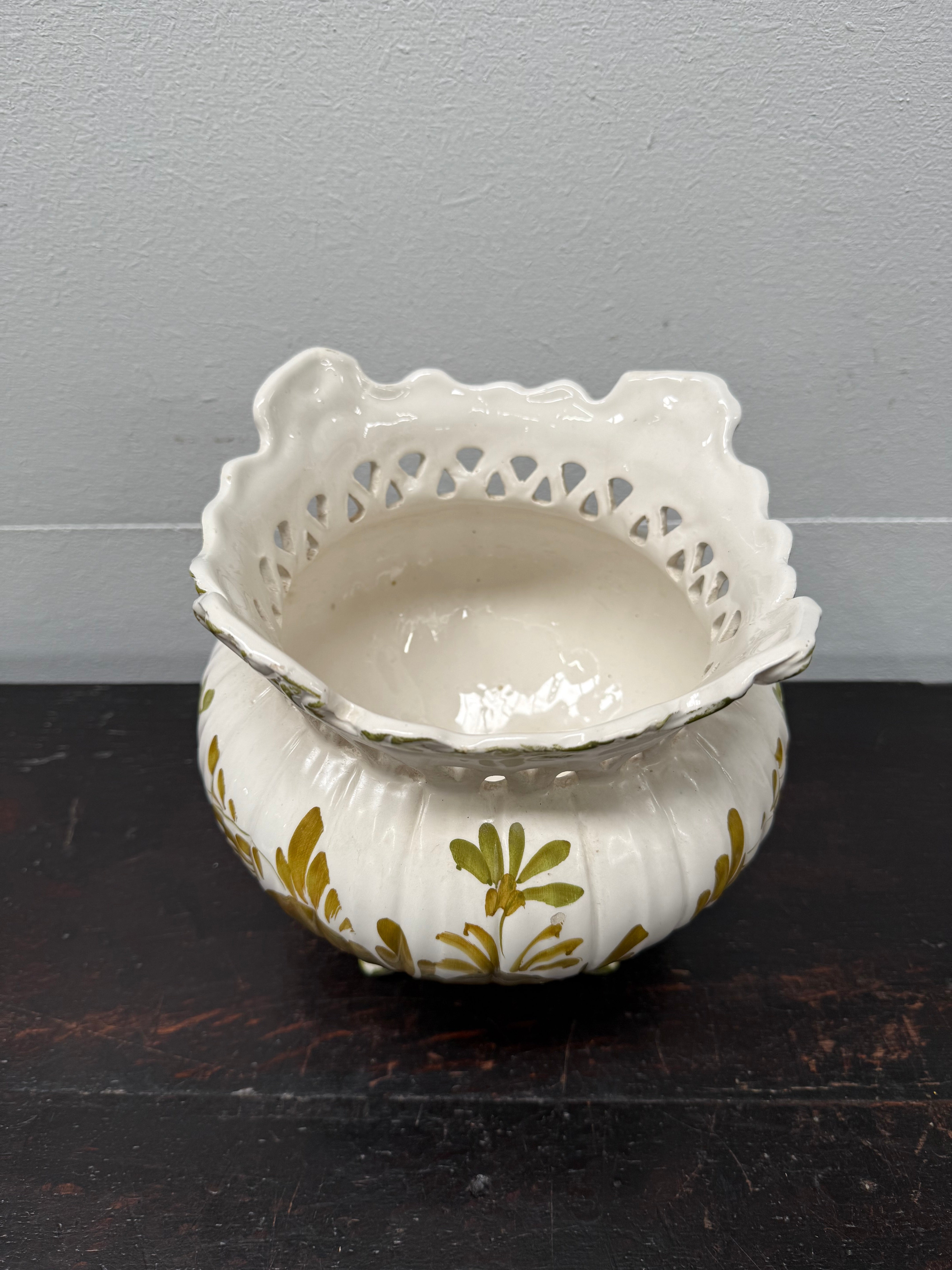 Vintage Hand Painted Majolica Jardinere