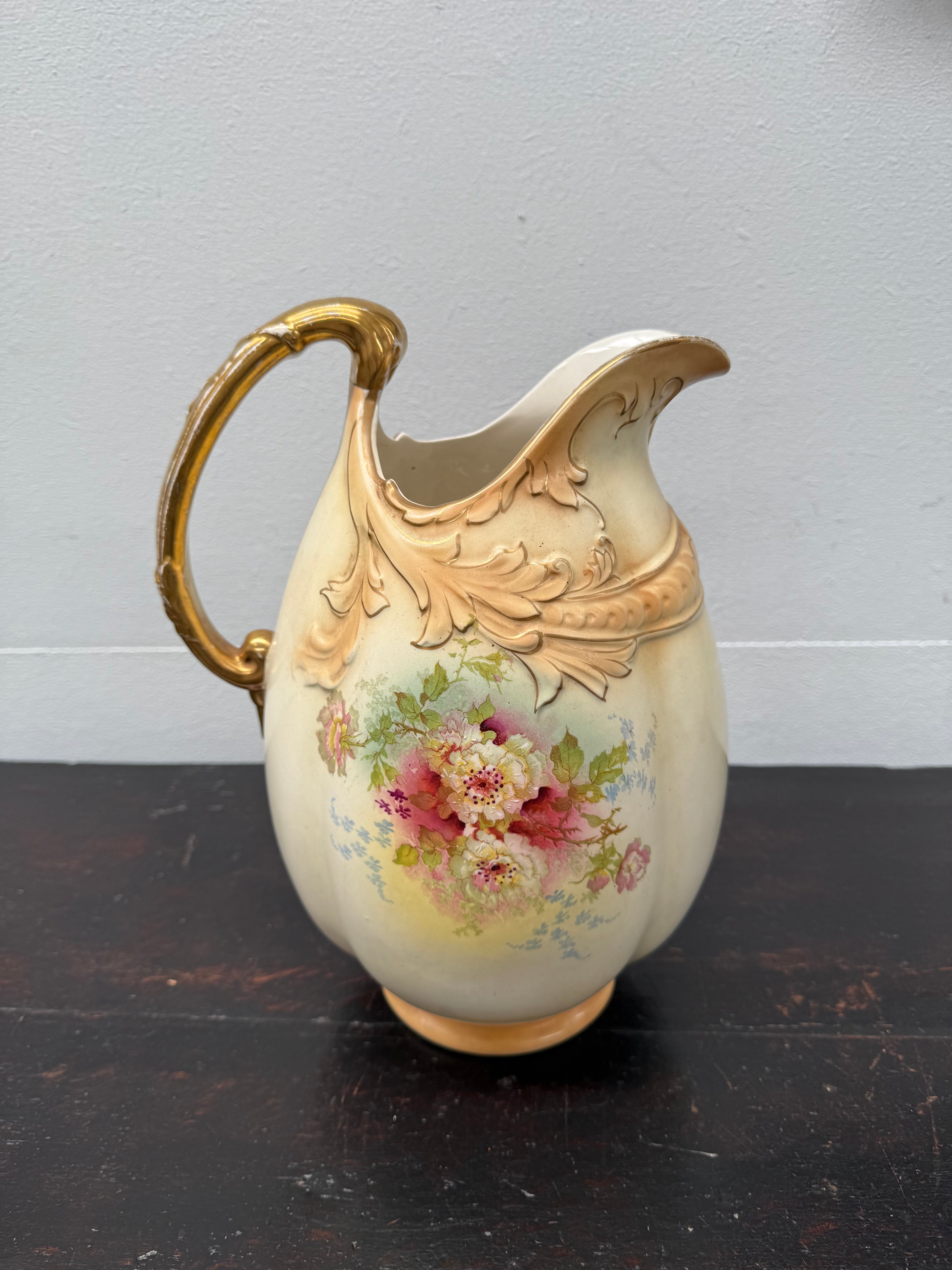 Large Crown Devon Victorian Jug | Antique & Vintage | Moonee Ponds Antiques | Australia Wide Delivery