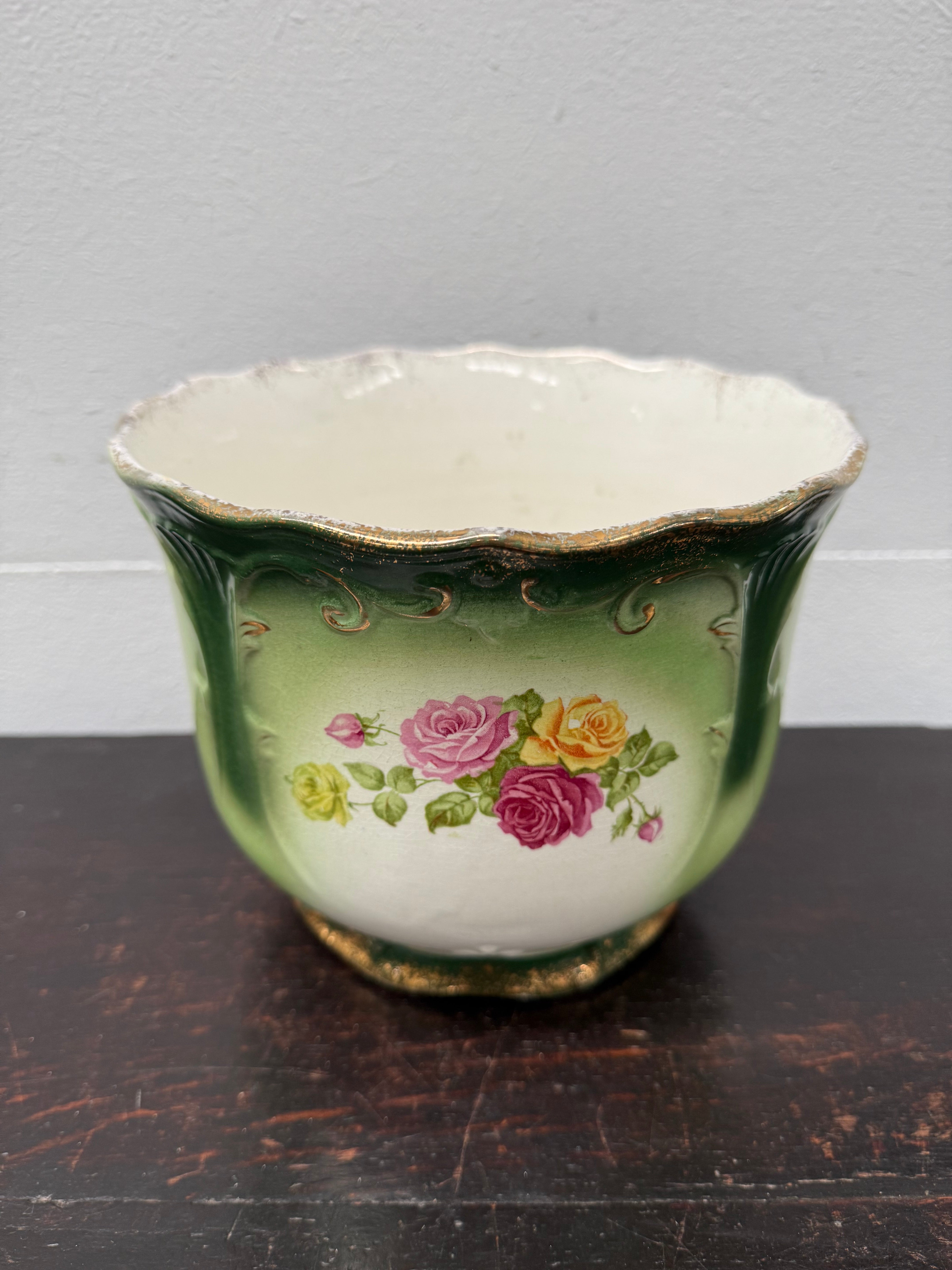 Pretty Edwardian Hand Painted Jardiniere | Antique & Vintage | Moonee Ponds Antiques | Australia Wide Delivery