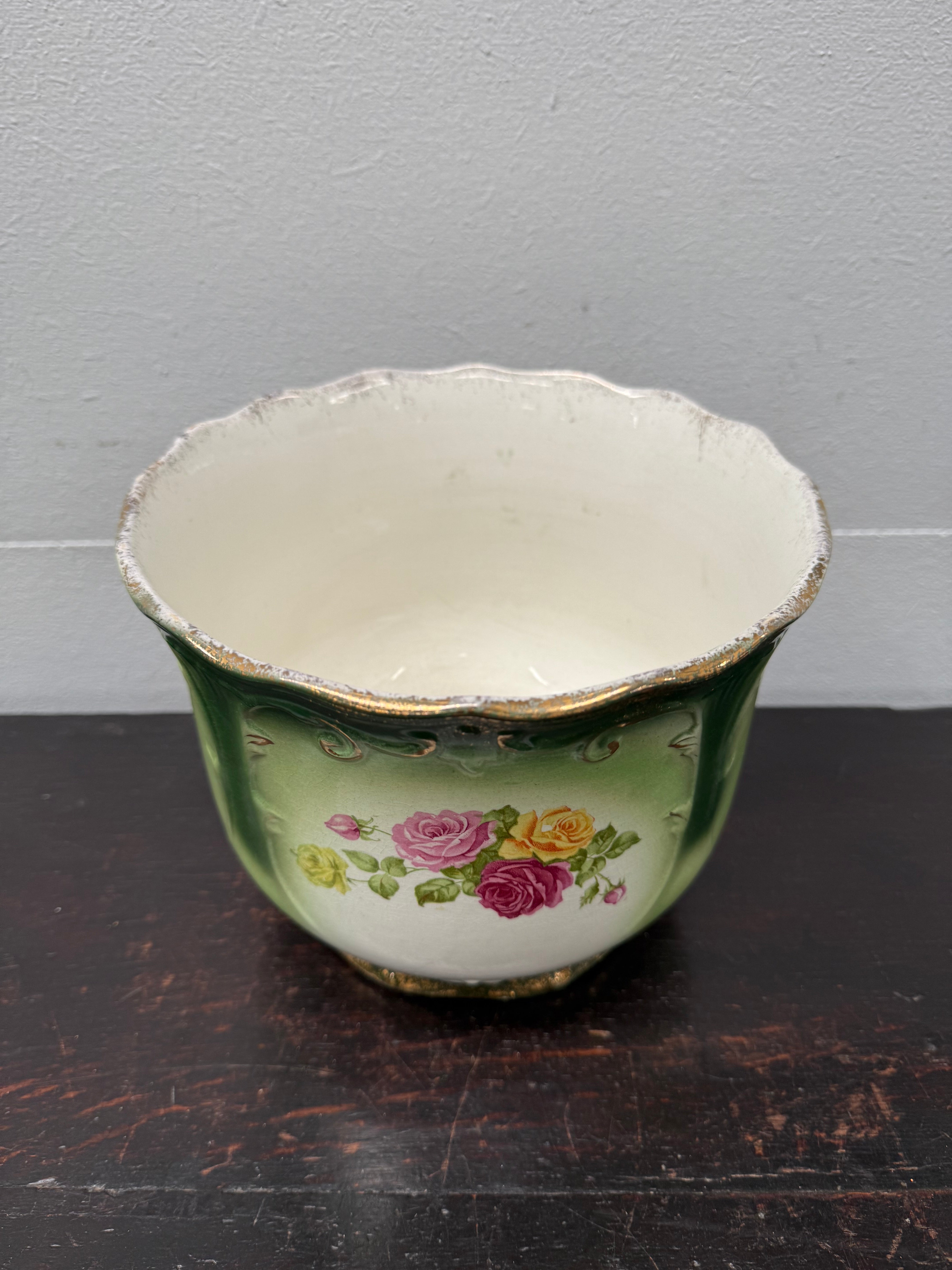 Pretty Edwardian Hand Painted Jardiniere | Antique & Vintage | Moonee Ponds Antiques | Australia Wide Delivery