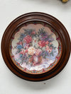 Pair Pretty Limited Edition Plates In Round Wooden Frames | Antique & Vintage | Moonee Ponds Antiques | Australia Wide Delivery