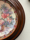 Pair Pretty Limited Edition Plates In Round Wooden Frames | Antique & Vintage | Moonee Ponds Antiques | Australia Wide Delivery