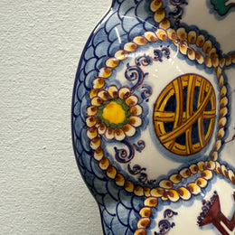 Vintage Hand Painted Portugal Majolica Display Plate