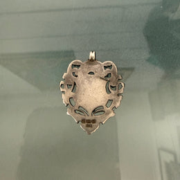 Antique English Fob Medallion With Rose Gold Shield