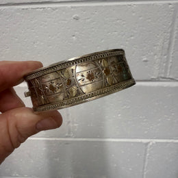 Antique Aesthetic Movement Sterling Silver Bracelet