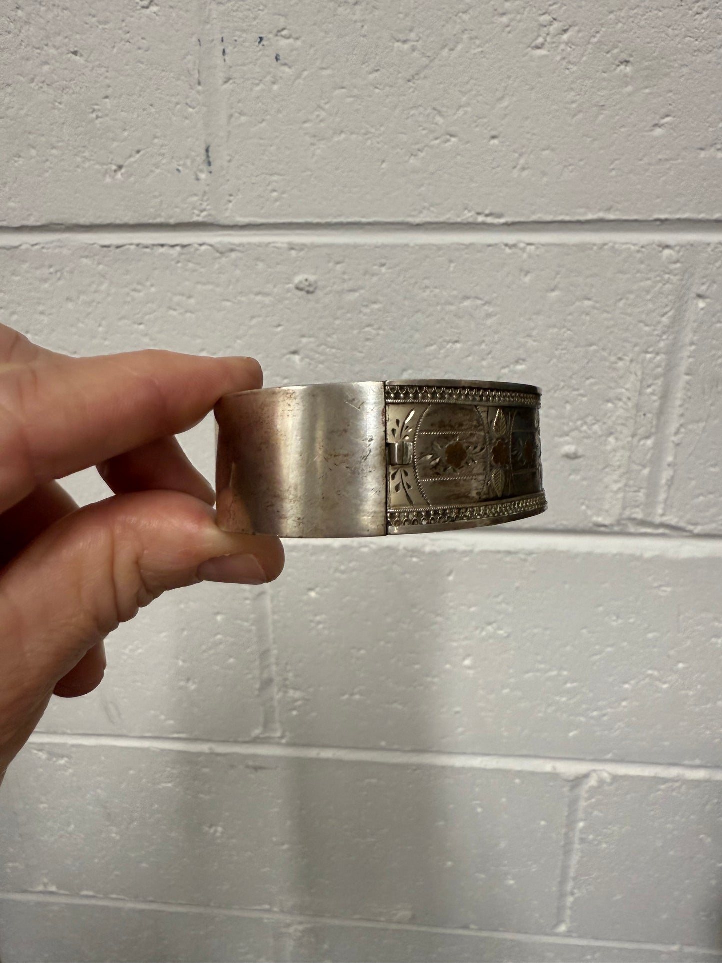 Antique Aesthetic Movement Sterling Silver Bracelet