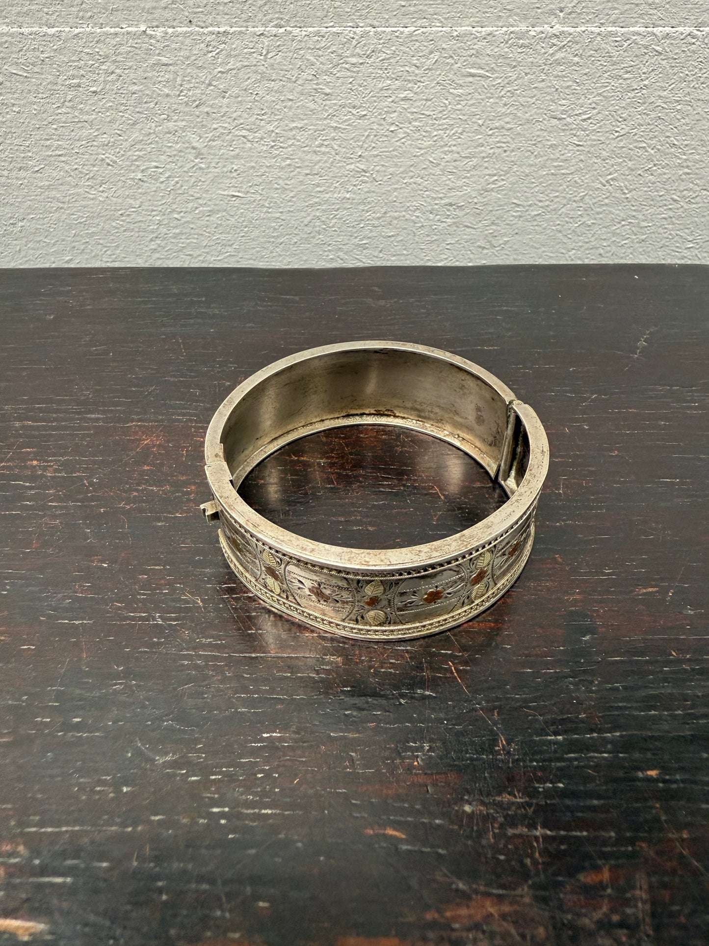 Antique Aesthetic Movement Sterling Silver Bracelet