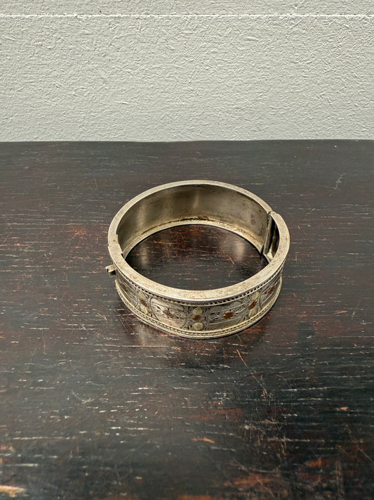 Antique Aesthetic Movement Sterling Silver Bracelet