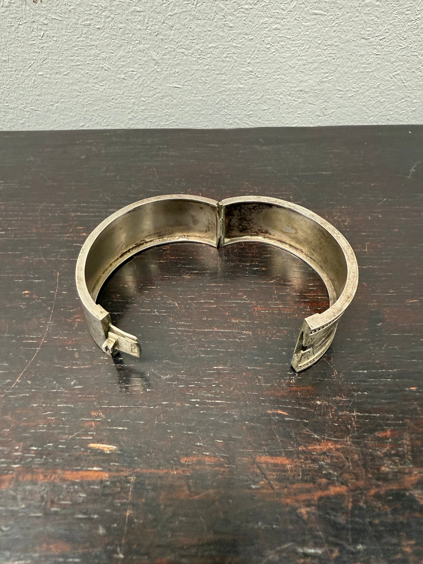 Antique Aesthetic Movement Sterling Silver Bracelet