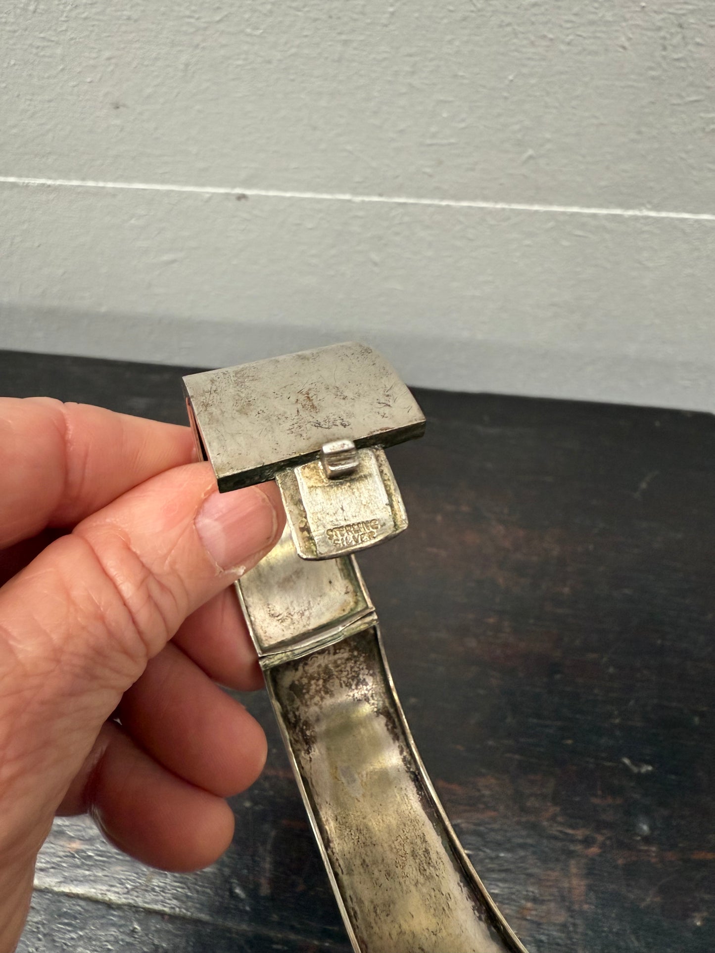 Antique Aesthetic Movement Sterling Silver Bracelet