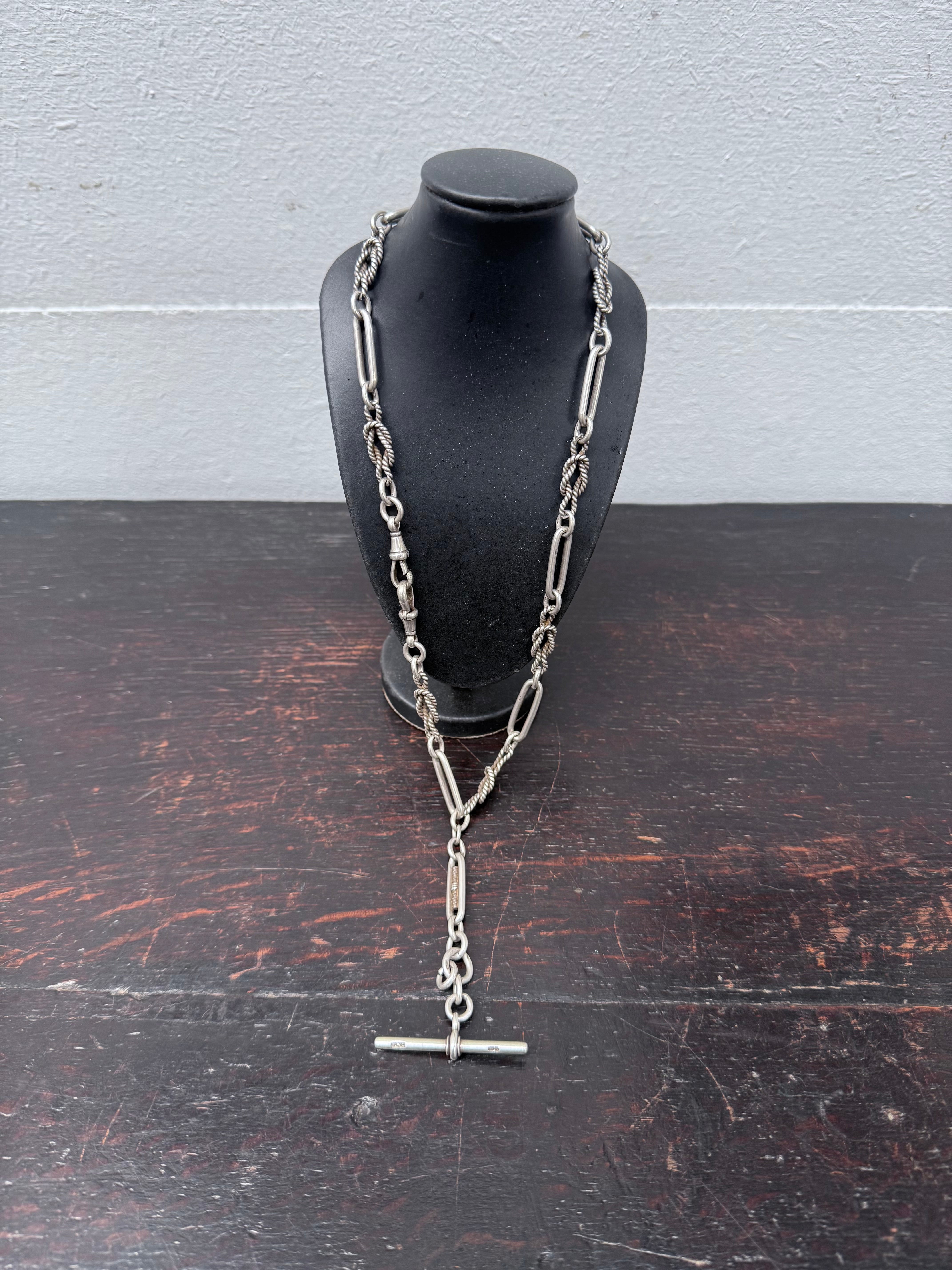 Victorian Sterling Silver 925 Albert Chain | Antique & Vintage | Moonee Ponds Antiques | Australia Wide Delivery