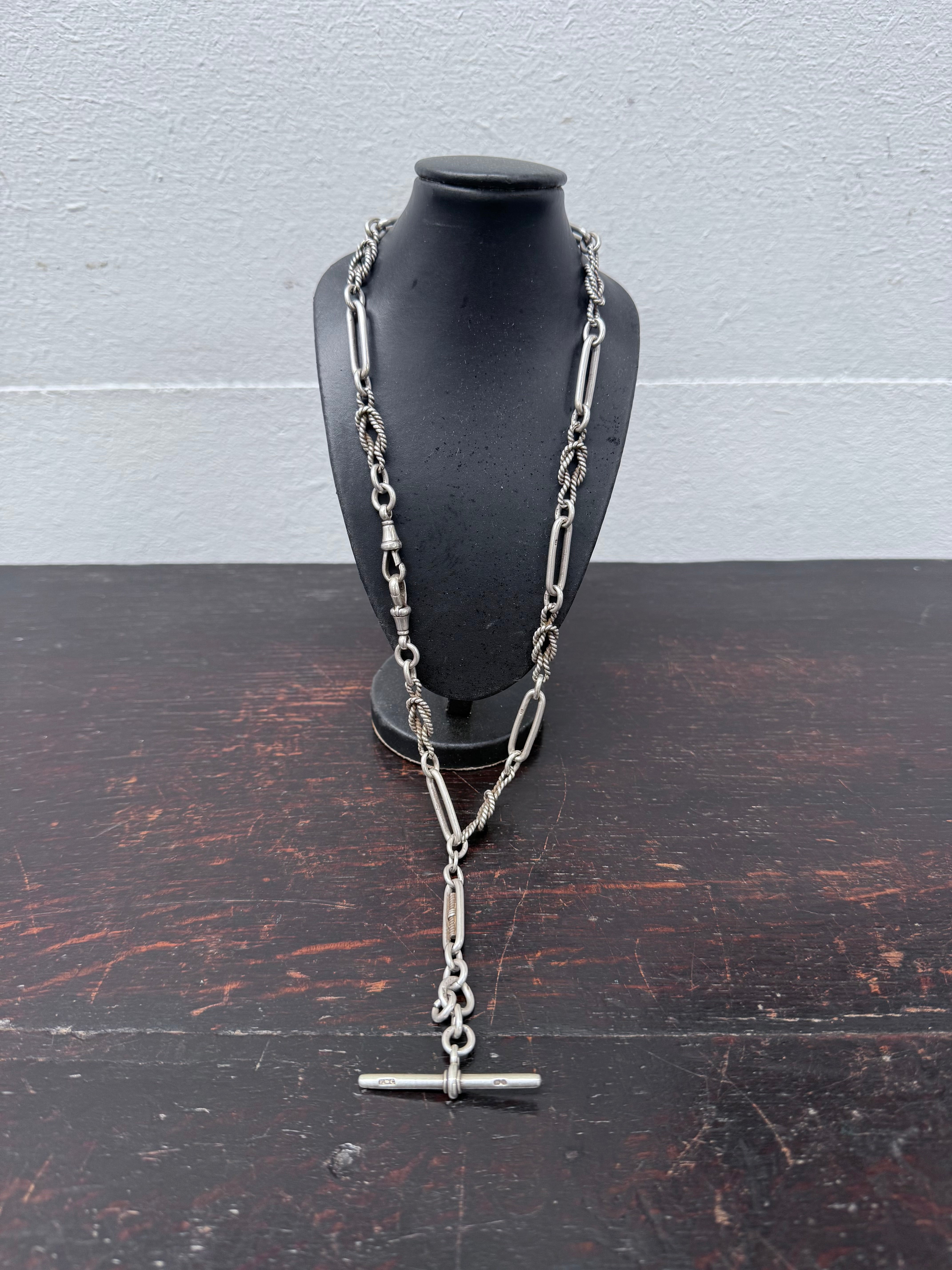 Victorian Sterling Silver 925 Albert Chain | Antique & Vintage | Moonee Ponds Antiques | Australia Wide Delivery